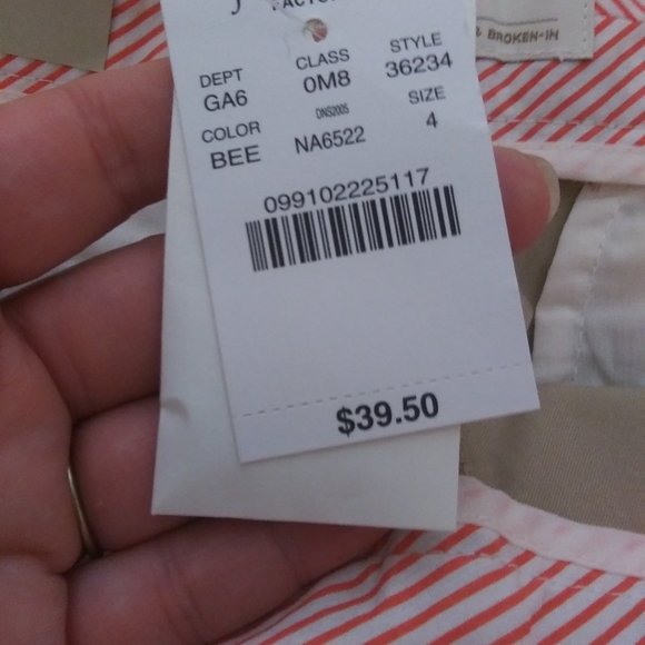 NWT J.Crew City Fit Chino Shorts size 4 - Picture 3 of 11